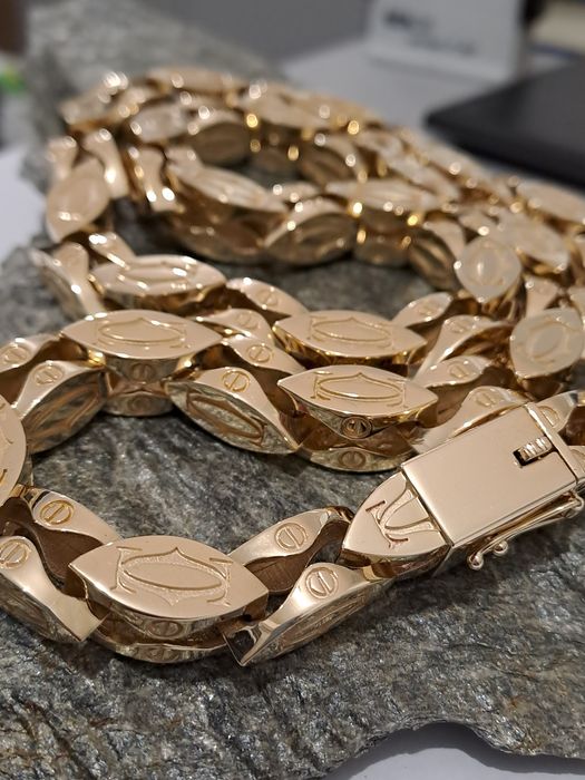 Jedyny złoty Łańcuch splot  Cartier 585 Nowy 261 G