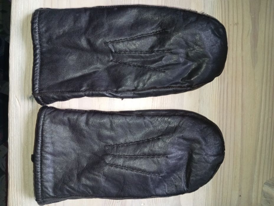 Rękawiczki skórzane łapki Fingerman, ocieplane, unisex