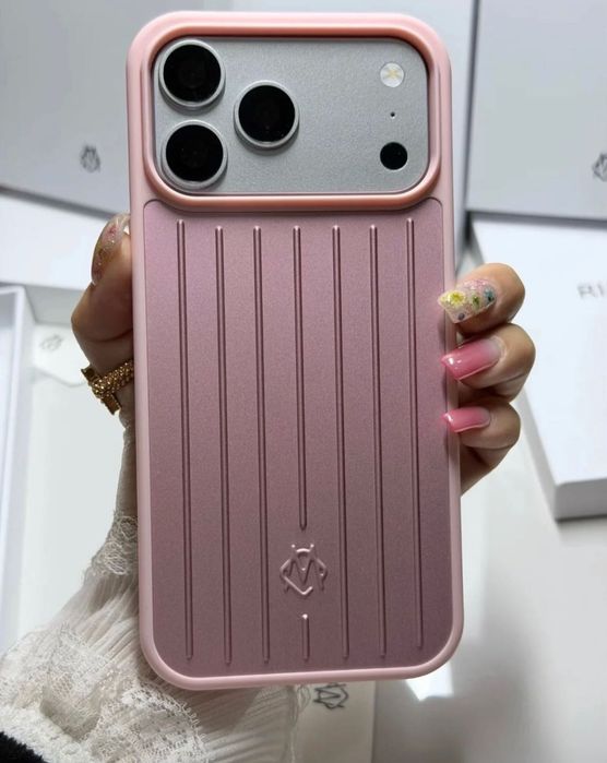 Чохол Rimowa на iPhone 17 pro max та 17 pro blu металевий