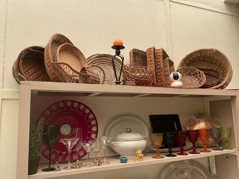 Cestos de verga para decoração ou serviço