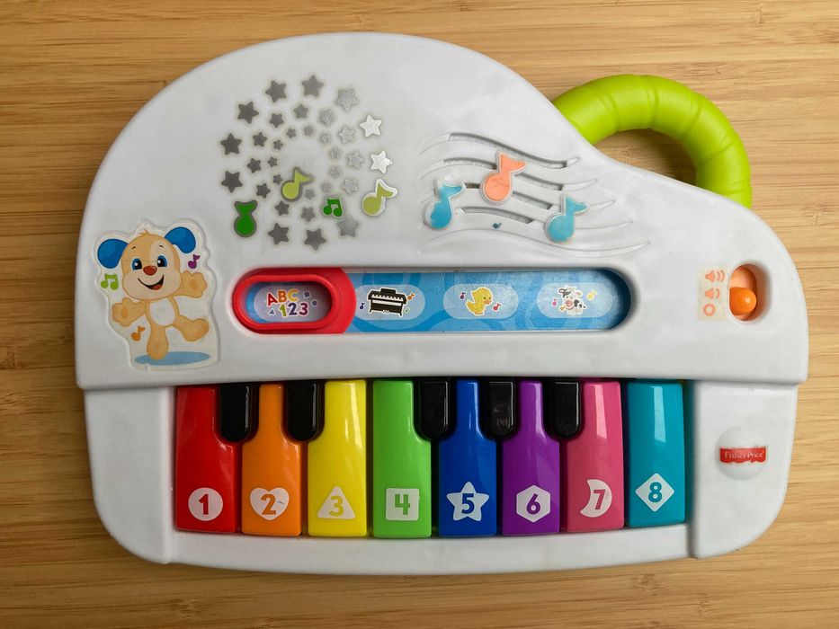 Fisher Price Pianinko pianino zabawka edukacyjna niemowlęca maluch 6m+