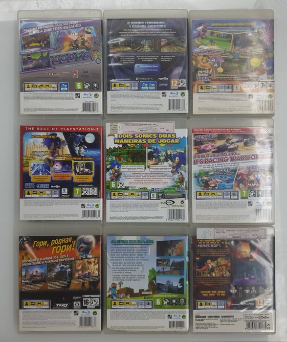 Sonic,Phineas and ferb,Pac-man e Destroy all Humans PS3