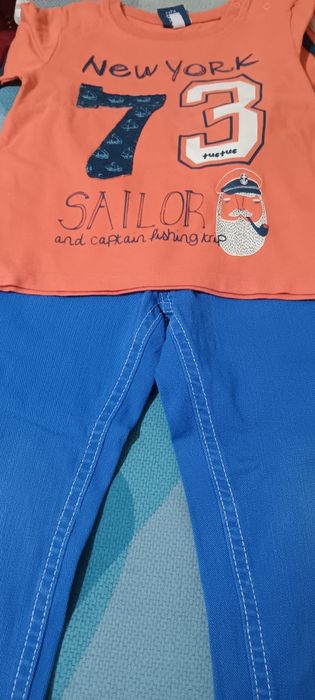 Conjunto sweat de manga comprida e calça para menino 3 anos