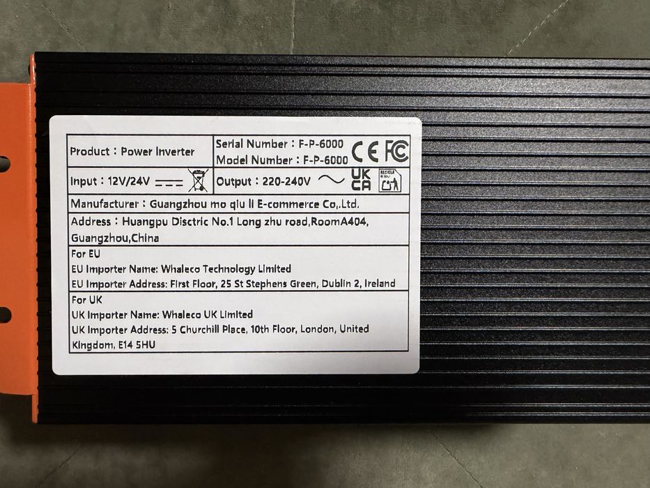Преобразователь напряжения инвертор 1600W 12v XDZWATT: 1 850 грн