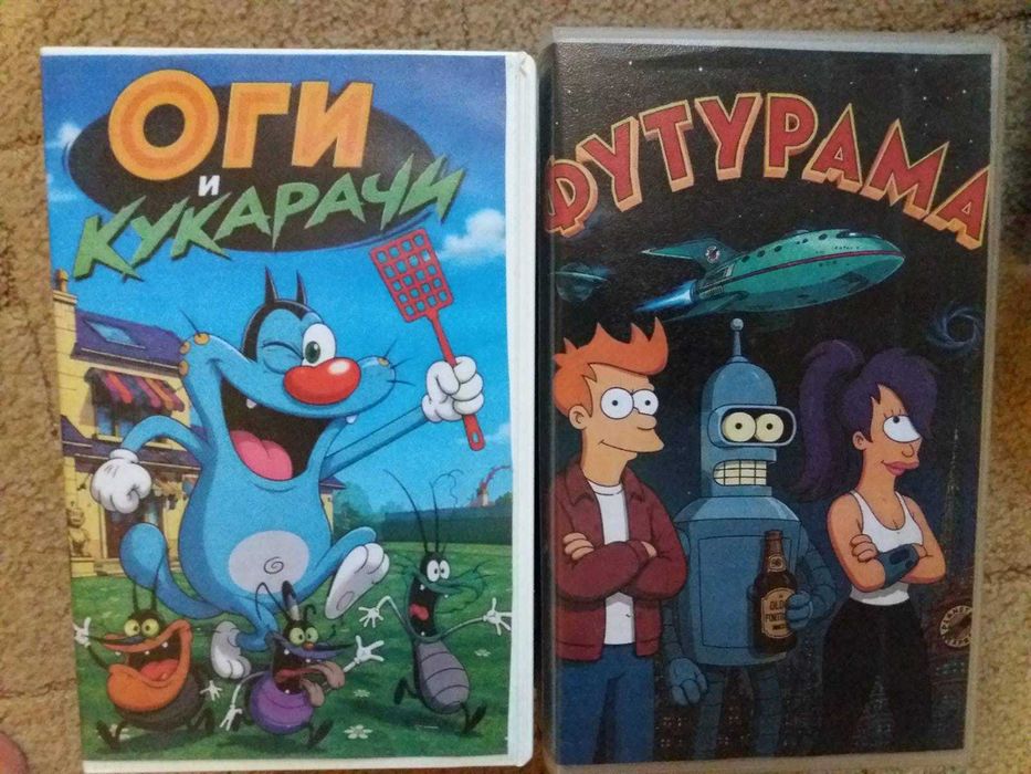 Видеокассеты с фильмами и мультфильмами відеокасети vhs