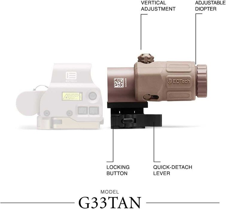 Магніфер Eotech G33 3х Tan збільшувач коліматора на АК74, АК47, АР15