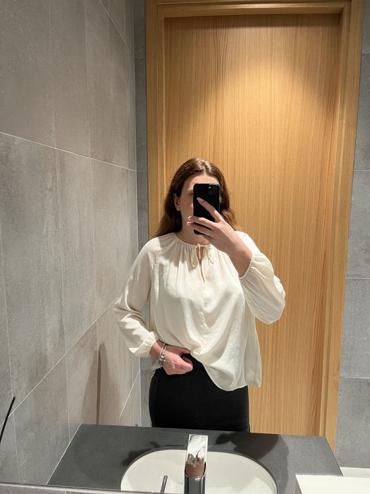 Kremowa koszula bluzka h&m 40