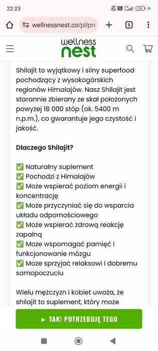 Ekstrakt z muszli Shilajit 100 % oryginalny