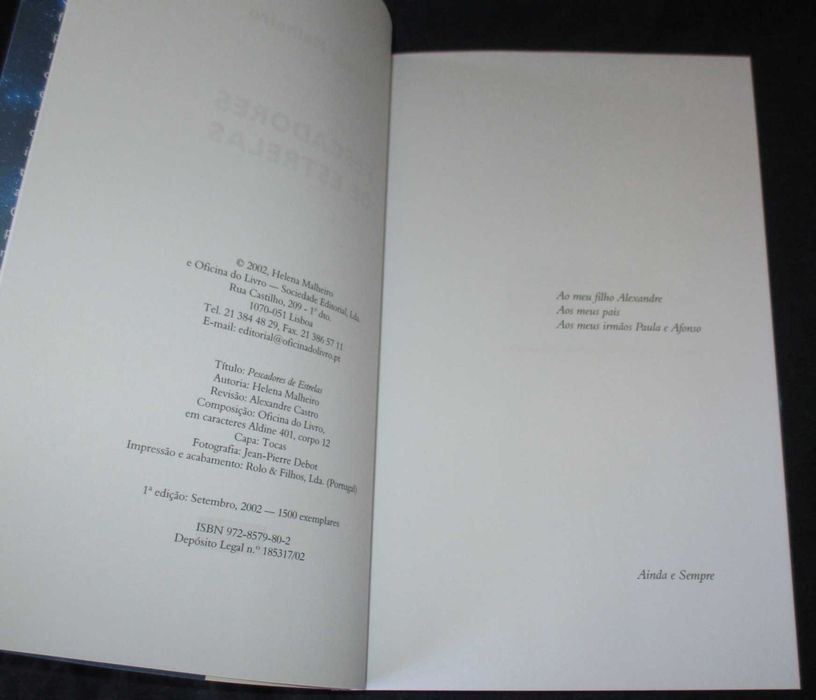 Livro Pescadores de Estrelas Helena Malheiro