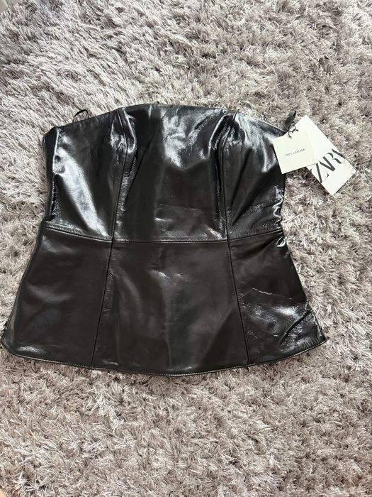 Корсет з натуральної овечої шкіри ZARA