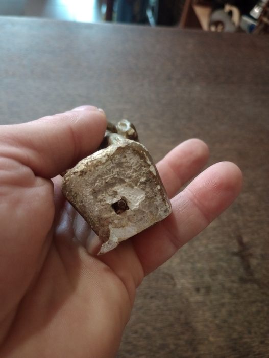 Piękna Stara figurka Święta gipsowa