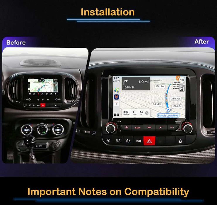 Auto-Rádio 2din Android 14 FIAT 500 Series 07/19