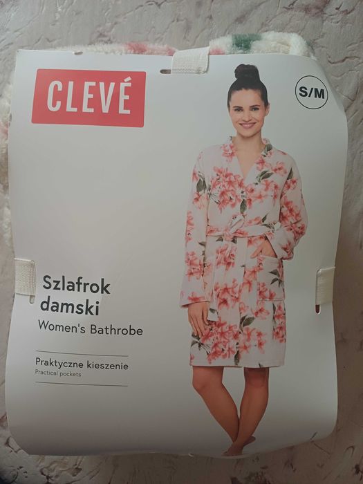 Szlafrok damski z kieszeniami S/M