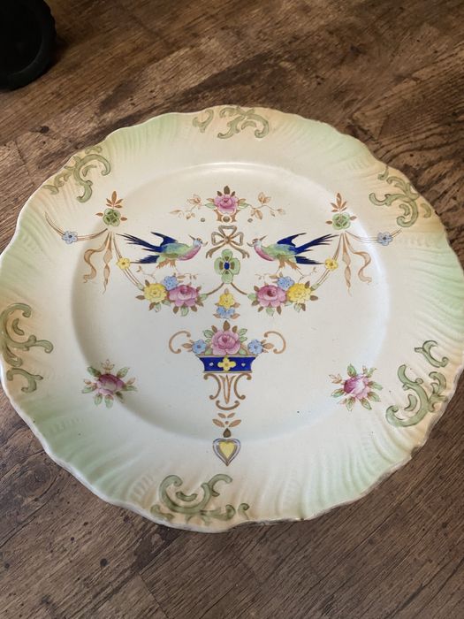 Блюдо для торта винтажное Crown Devon EVA England