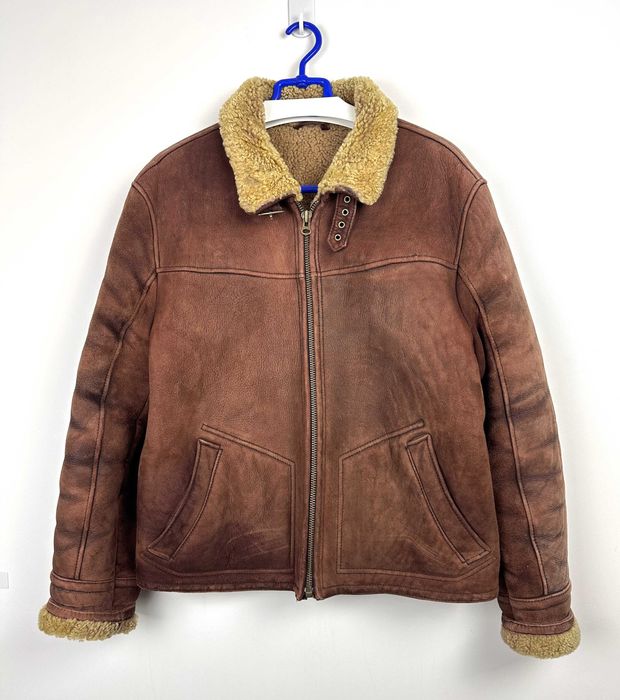 Kurtka skórzana MARLBORO CLASSICS pilotka aviator Skóra jagnięca M