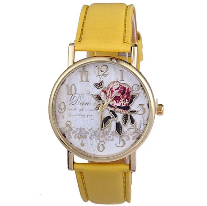 Zegarek damski z różą nowy z baterią