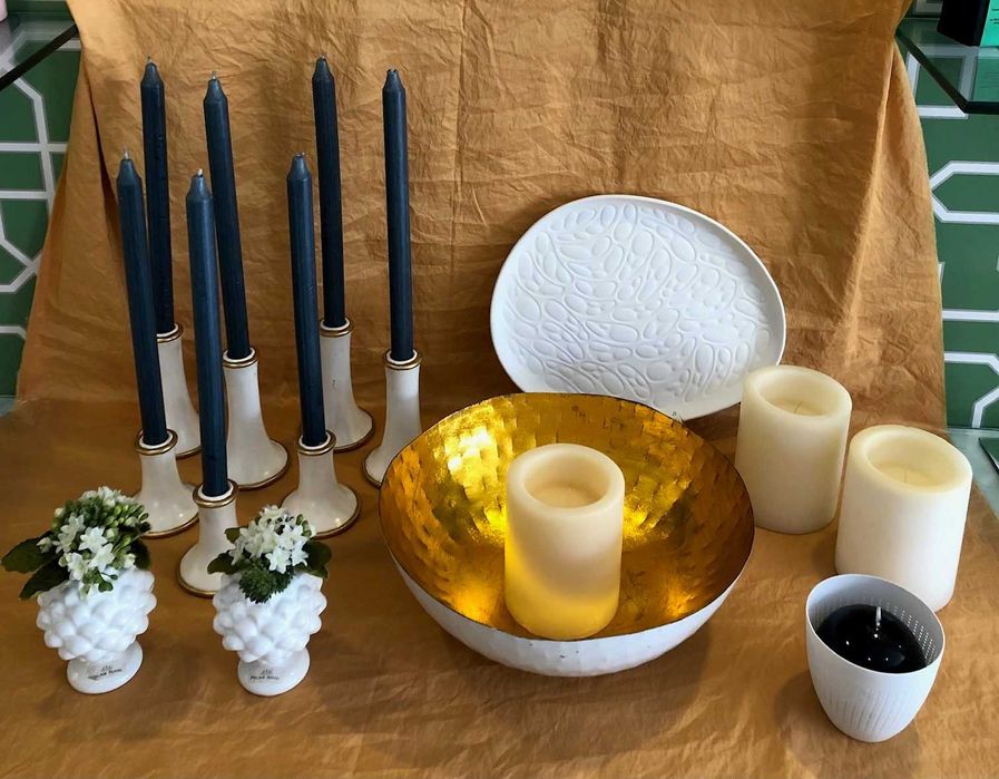 Conjunto de peças decorativas, tudo novo c/ 50% de desconto