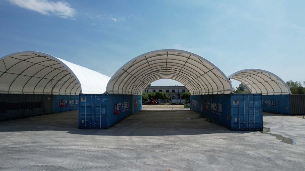Zadaszenie Kontenerowe 10x12m 900/m2 magazynowy, wiata kontenerowa)
