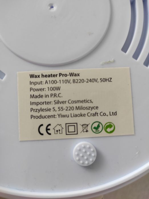 Podgrzewacz do wosku + 100g wosku- świetny stan!