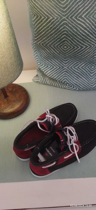 Sapatos náuticos em pele novos Lion of Porches-34