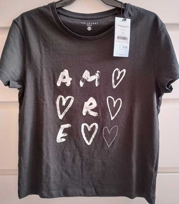 Czarny T-shirt Top Secret