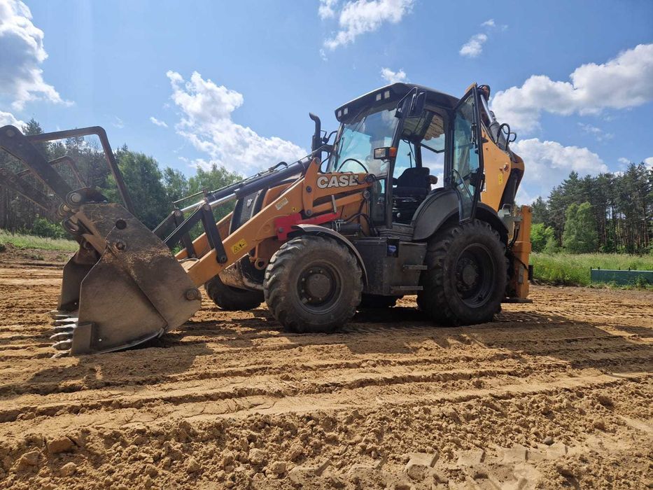 Usługa koparko-ładowarką, koparką kołową, prace ziemne