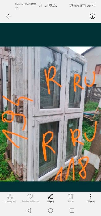 Drzwi tarasowe Ekskluzywne Antracyt Ruchomy słupek Nowe