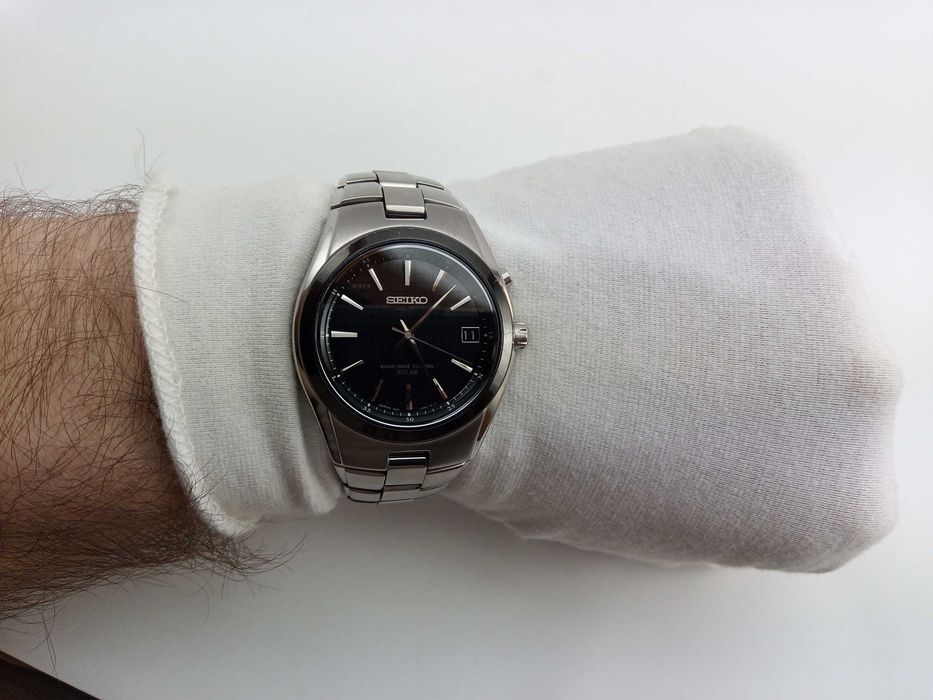 Часы мужские Seiko Solar SBTM085 титан радиоконтроль сапфир Japan made
