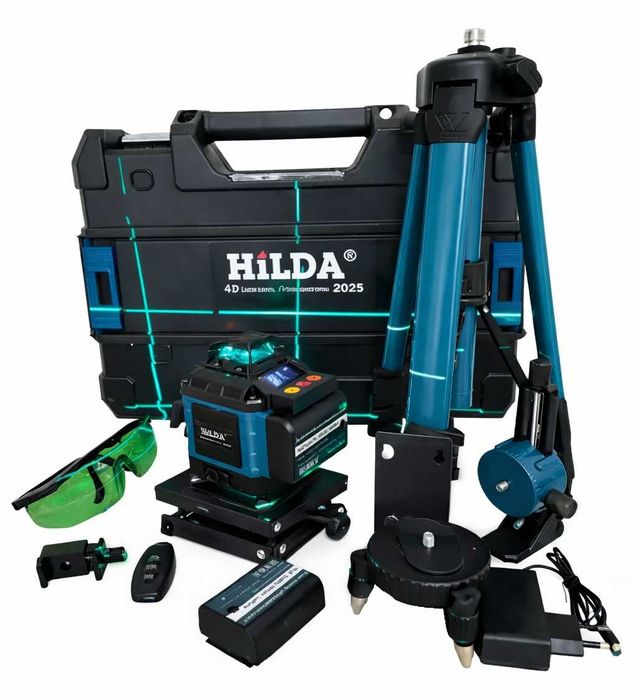 NEW 2026! Лазерний рівень Hilda 4D PREMIUM!