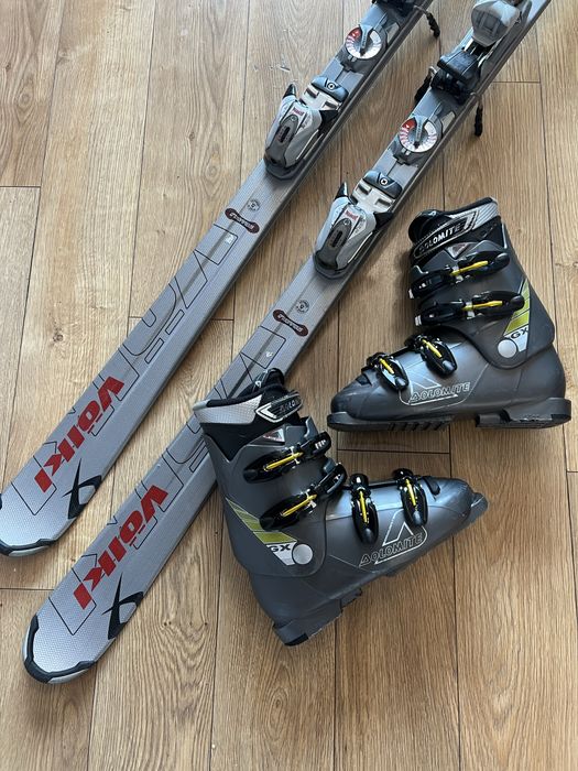 Zestaw narciarski Völkl + Dolomite | narty 160 cm | buty 320 mm