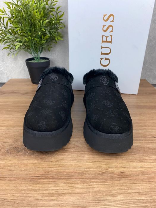 Buty Guess Docker r. 39 - czarne śniegowce damskie na platformie