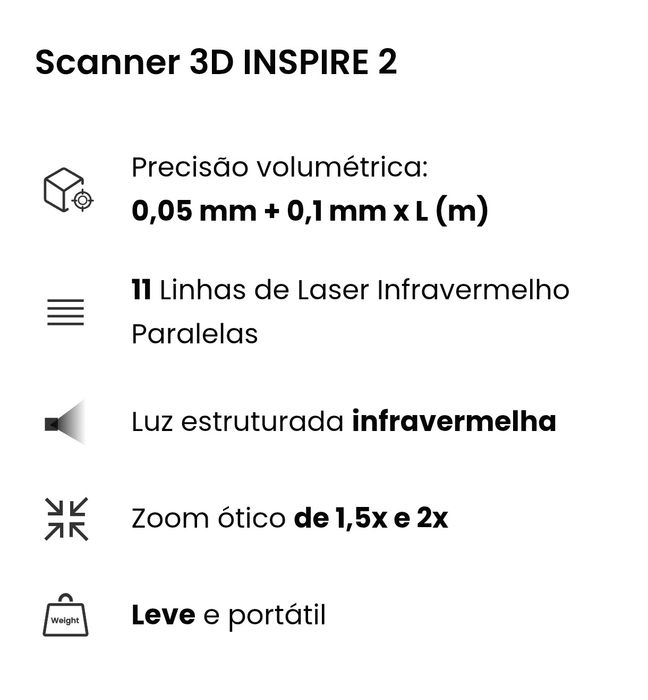 Scan Revopoint Inspire 2 + kit smartphone