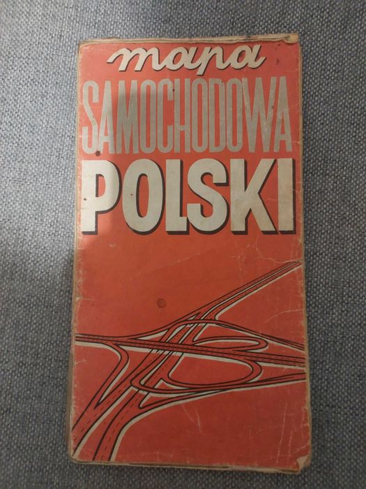 Mapa samochodowa Polski z czasów PRL