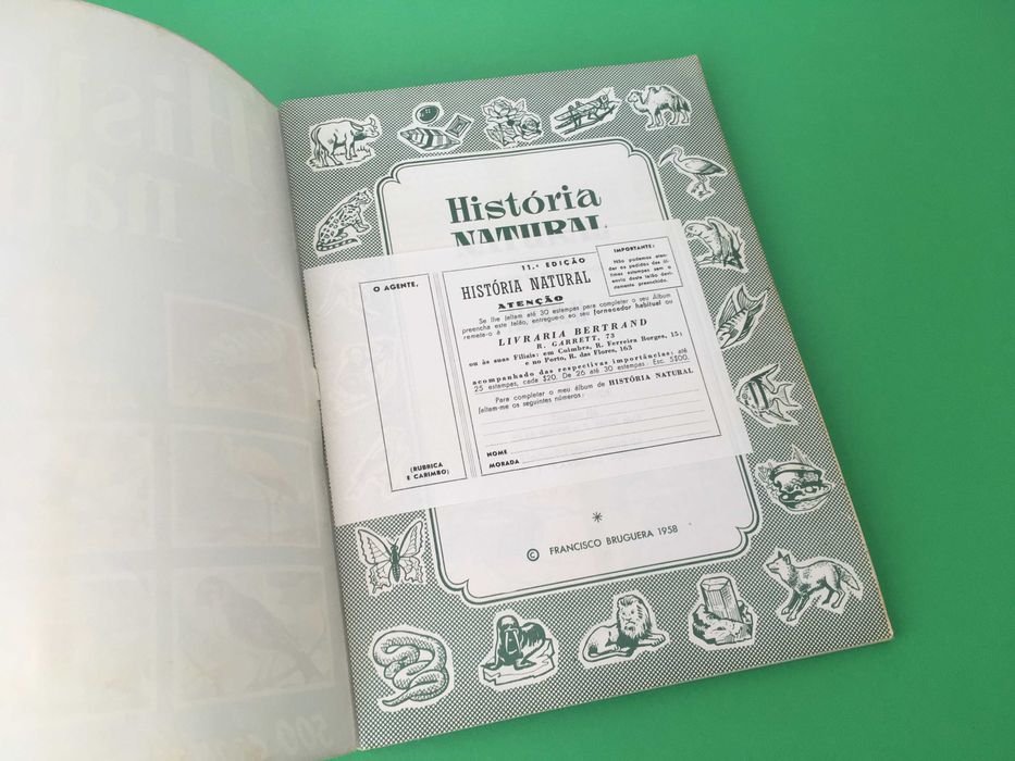 Rara Caderneta História Natural Completa anos 50 Editorial Ibis