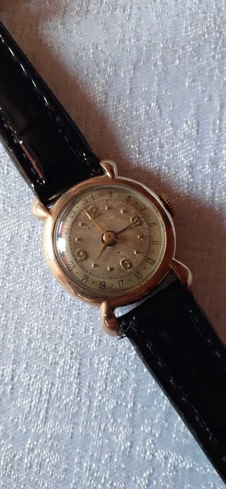 Zegarek zabytkowy BENRUS DATA 10K R.G.P. 17 Jewels antyk.