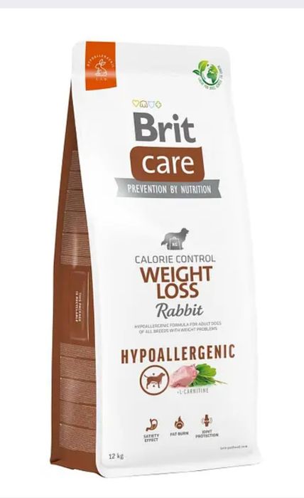 Сухий корм для собак 12 кг із зайвою вагою Brit Care Dog Hypoallergeni