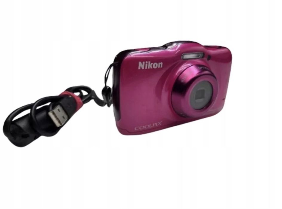 Aparat Cyfrowy Nikon Coolpix S32 rózowy digicam wodoodporny cyfrówka