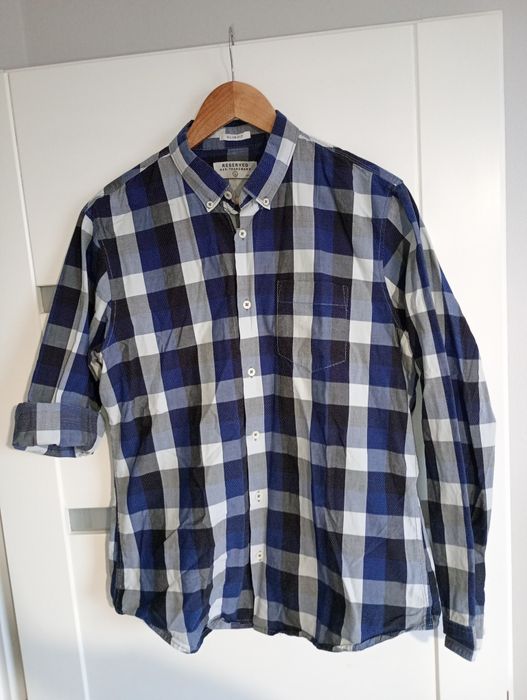 Koszula Reserved slim fit w kratkę rozmiar L