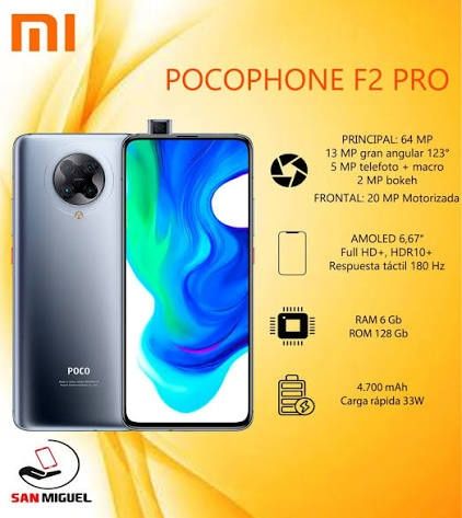 Poco F2 Pro Phantom Excelent For Gaming – 128GB + 6 Ram + 5 Ram64551271942657120