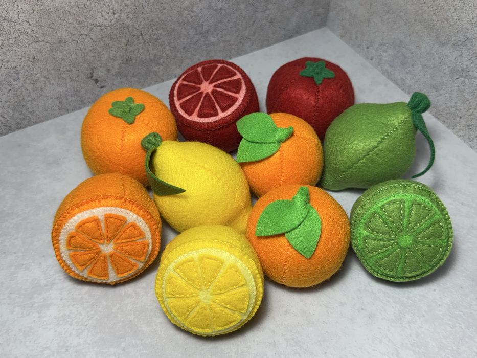 Каптопля з фетру,яблуко з фетру,овочі з фетру,груша з фетру