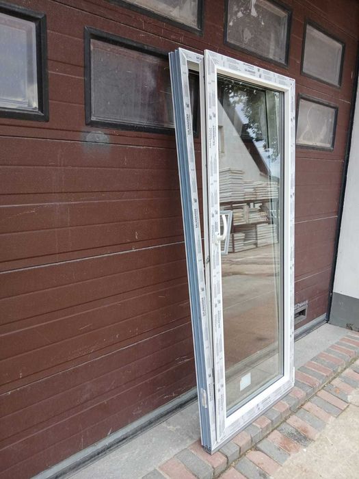 Nowe okno balkonowe 86x200 tarasowe jednoskrzydłowe pcv DOWÓZ KRAJ