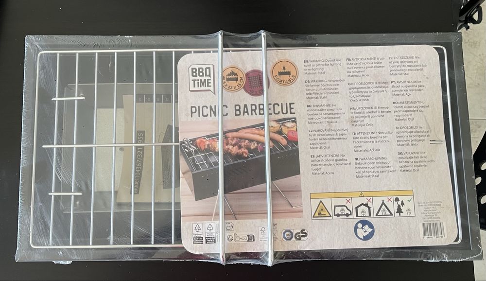 Grelhador Portátil BBQ Novo (Nunca Usado)