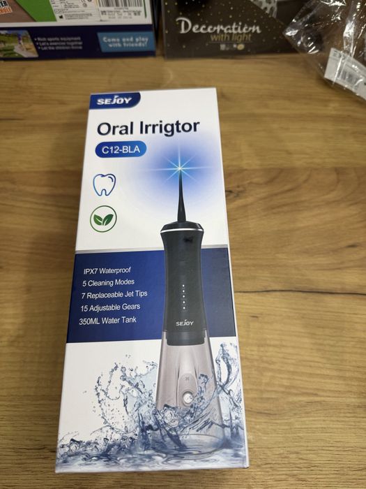 Irygator do zębów SEJOY C12-BLA – nowy, w pudełku