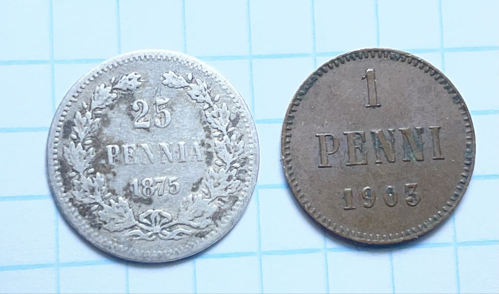 25 пенни 1875 цена 300гр 1 пенни 1903 цена 350гр