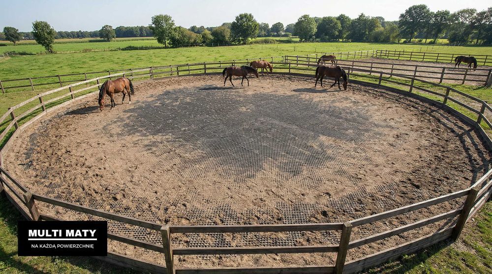 mata drenażowa pod konie boks padok wybieg karuzela myjka ujeżdżalnia