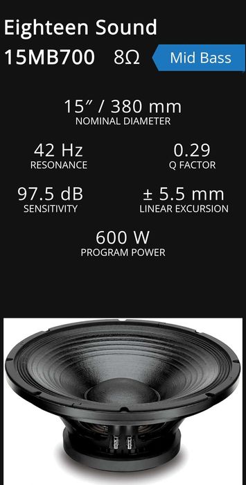 Altifalante 18Sound 15MB700