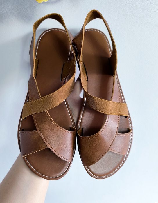 Eleganckie i mega wygodne sandały na szerszą stopę, wkładka 28cm