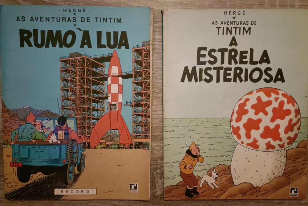 BD: Hergé*As Aventuras de Tintim:"Rumo à Lua" & "A Estrela Misteriosa"