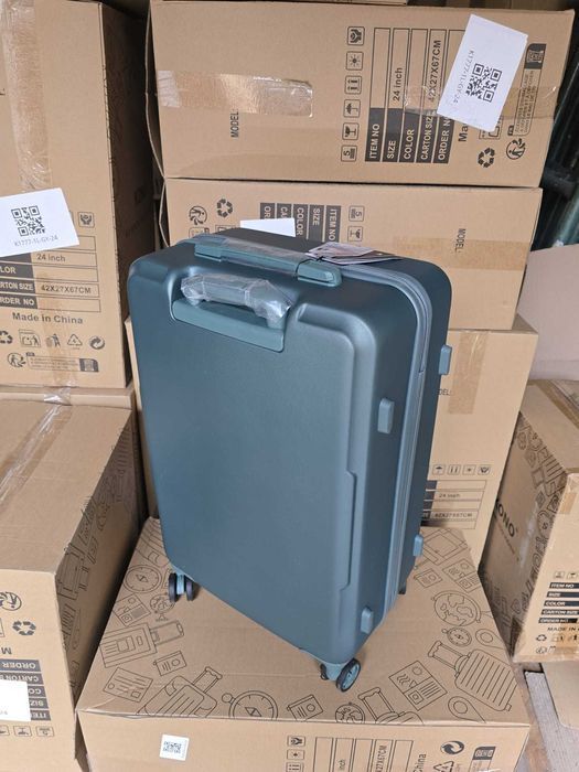 Walizka KONO 24'' Zielona 60L TSA ABS+PC 4 Kółka Nowa