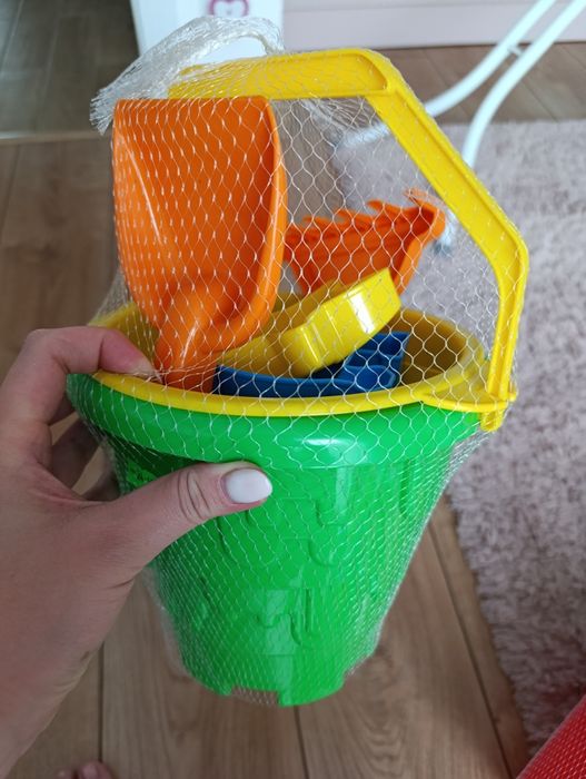 Zestaw do piasku na plażę zabawki do piaskownicy wiaderko łopatka nowe